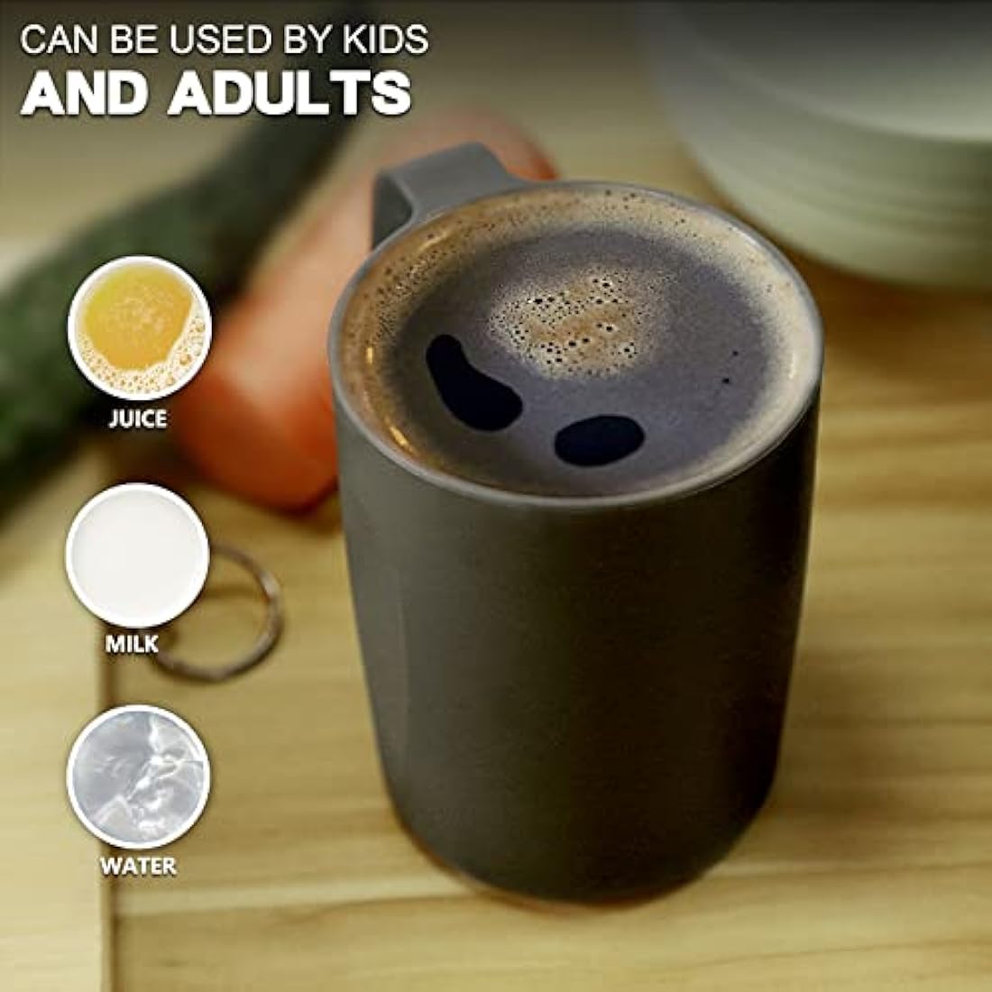 Greentainer Unbreakable Lightweight Dinnerware Sets, Plastic Dinner Set, 4 Dining Plates, 4 Bowls, 4 Cups, Microwave and Dishwasher Safe, Camping Tableware for Kids and Adults, Service for 4(Grey)