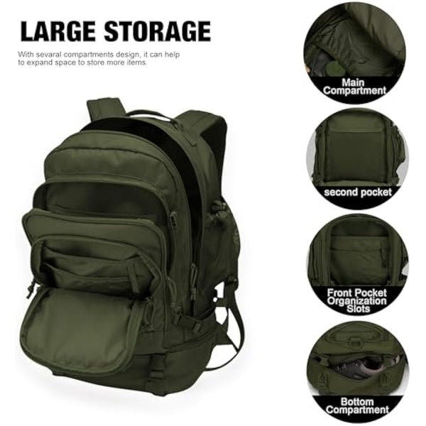 Mardingtop Military Backpack for Men, Tactical Army Backpack, Hiking Backpack with Shoe Compartment for Outdoor Camping,Travel,Trekking,28L Motorcycle Backpack…