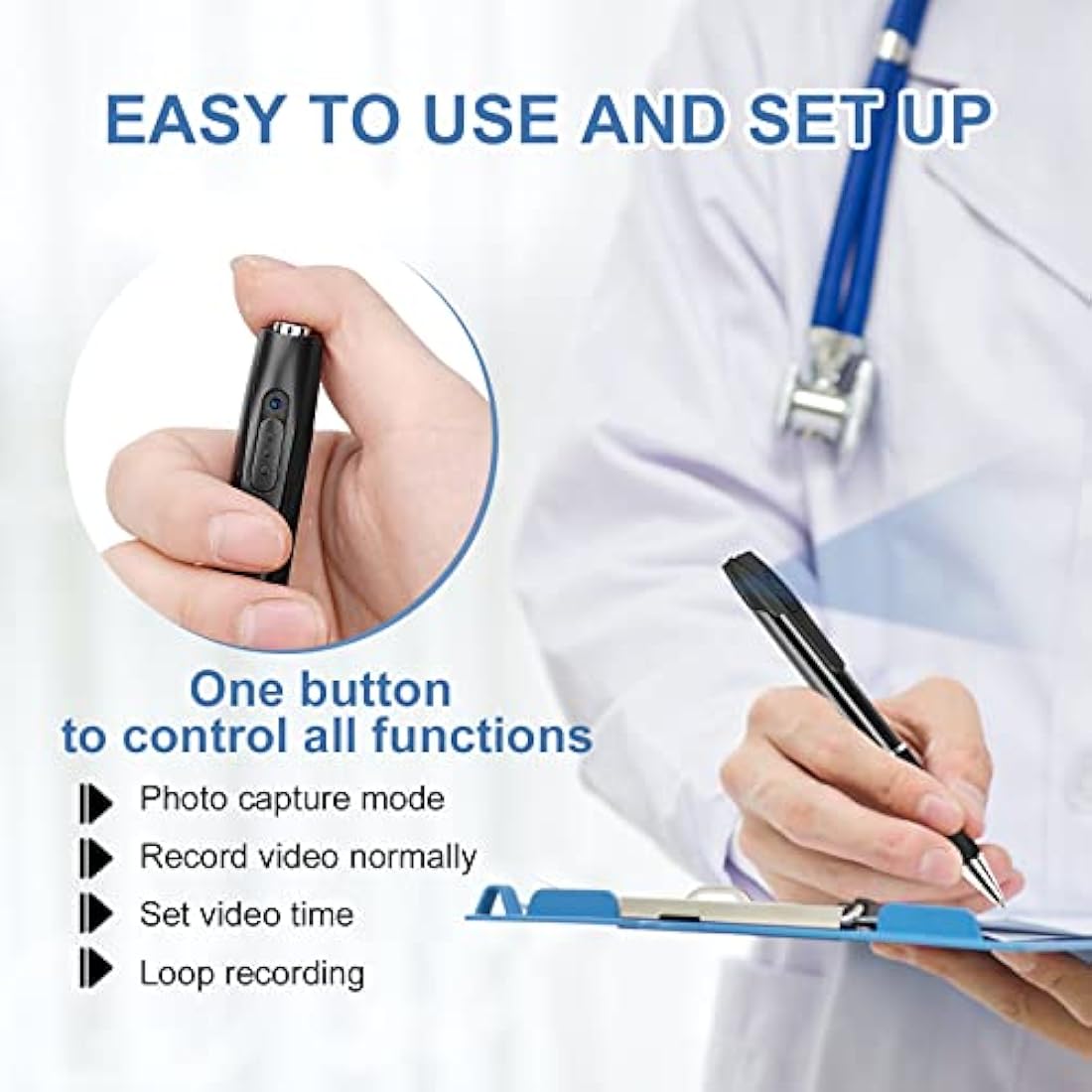 FINSUI Spy Cameras Pen 1080P Hidden Cameras Mini Portable Pocket Cam Covert Camera with 32GB SD Card Secret Camera with Video Recording Photo Taking for Home Business Conference