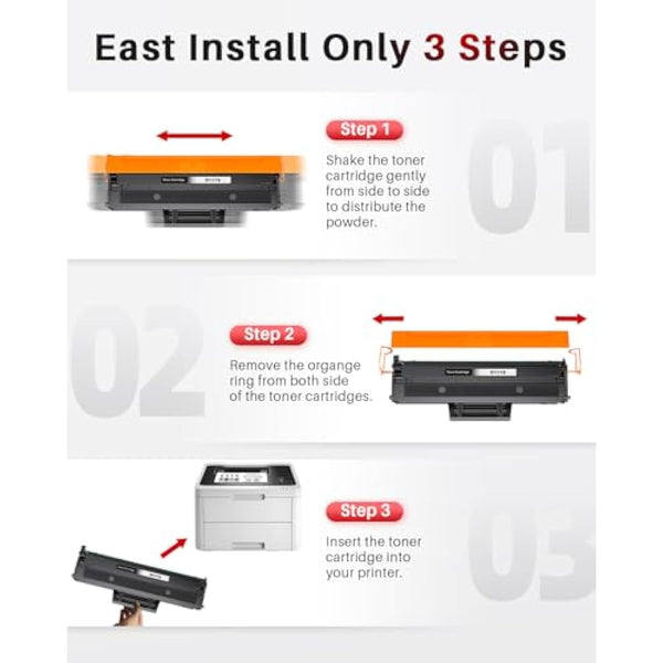 Halloya D111S D111L Compatible Toner Cartridges Replacement for Samsung MLTD111S MLT-D111S for Xpress M2026 M2026W M2020 M2020W M2022 M2022W M2021 M2021W M2078W M2070 M2070W M2070FW (Black, 4 Pack)