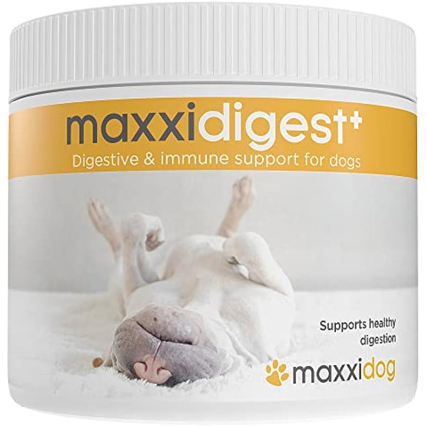 maxxipaws maxxidigest+ Probiotic & Prebiotic Powder Supplement - Digestive & Immune Support for Dogs, 200g