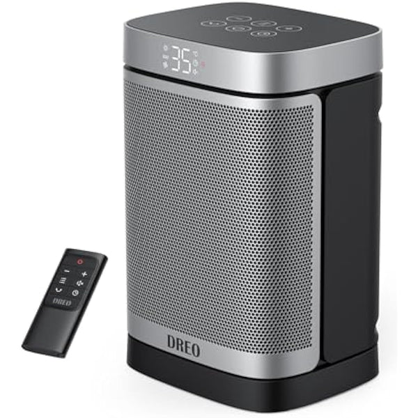 Dreo 1500W Electric Space Heater, 70° Oscillating Portable Heaters for Home, PTC Ceramic Heater with Thermostat, Remote Control, 3-Mode 3-Speed, 1-12H Timer, Overheat & Tip-Over Protection, ECO-Mode
