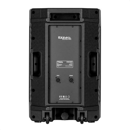 Ibiza - XTK8A-MKII- Active 8"/20cm SONO Speaker- 25mm Compression Tweeter- Bass Reflex System- USB, SD, Bluetooth- TWS- Handle and Wheels- NEW VERSION- Black- Parties, events,clubs,conferences,karaoke