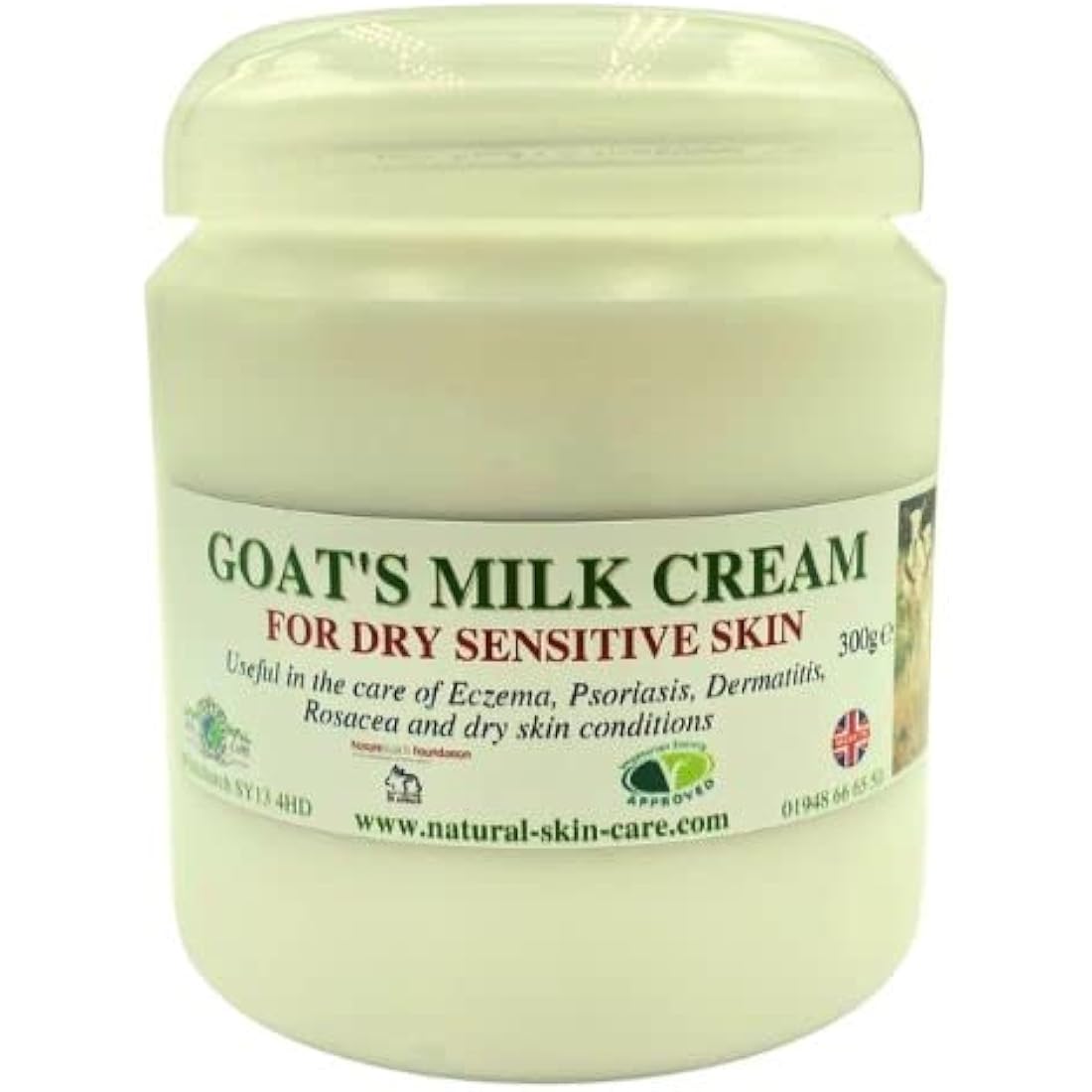 Goats Milk Moisturising Cream 300g by Elegance Natural Skin Care. Formulated for dry, sensitive skin. MULTI AWARD WINNING.