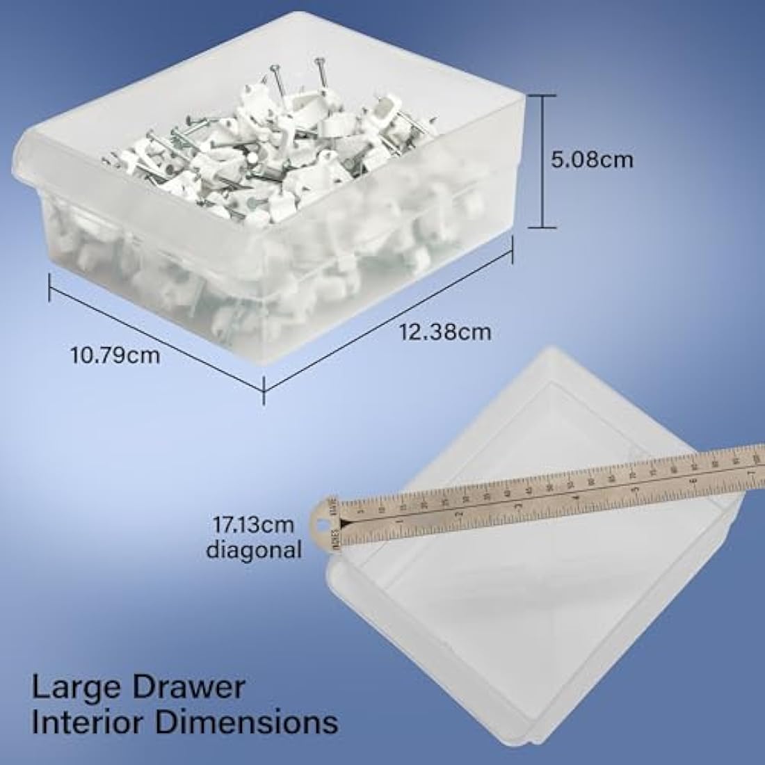 Akro-Mils 10144 44-Drawer Plastic Drawer Storage Cabinet for Garage Organization, Lego Storage, Teacher Toolbox, Makeup Organizer, and More, 20-Inch W x 6-Inch D x 16-Inch H, Red