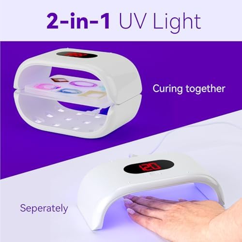 ISTOYO Two-Sided UV Light for Resin with Digital Display, Longer Time Setting(2m,3m,5m), Split Usagable, Large UV Lamp for Curing Resin Molds, Jewelry Making, DIY Craft