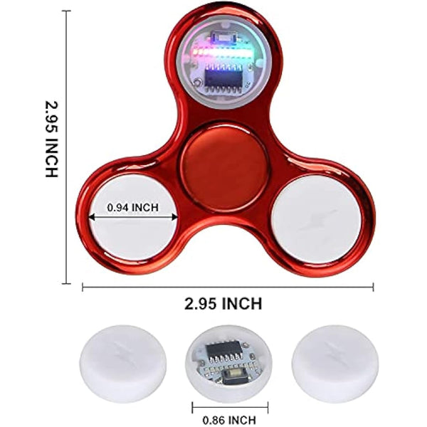 Dilabnda 6 PCS Light Age 3+ up Fidget Spinner Toys, LED Sensory Hand Fidget Toys, Glow in The Dark Multiple Flash Modes Finger Toys Pack for Birthday Party Favors