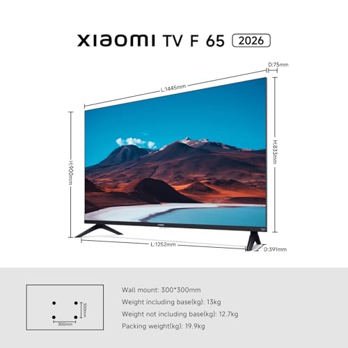 XIAOMI TV F Pro 75, 75 Inches (190 cm), 4K UHD QLED, Smart TV, Fire TV, HDR10+, Game Boost mode 120Hz, MEMC, Alexa Voice Control, 2GB+32GB, Works with Apple AirPlay