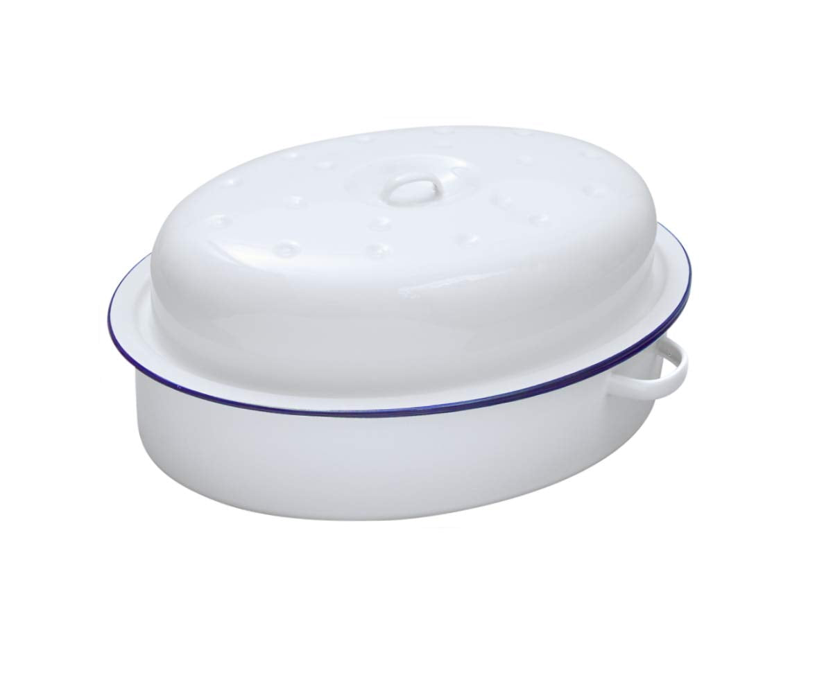 Enamel Oval Roaster Dish Tray - 36cm