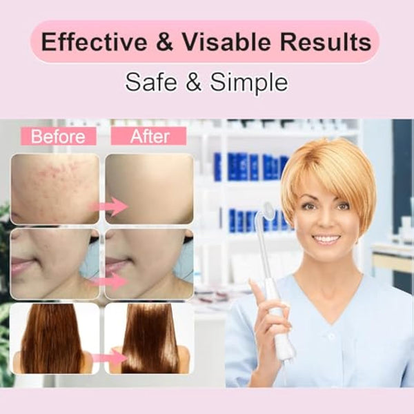 Yofuly High F-requency Face Wand with 4 Violet Beauty Stabs, Portable High F-requency Facial Machine, Professional Skin Tightening Machine for Facial Beauty, Face Device for Skin Care Home Salon Use