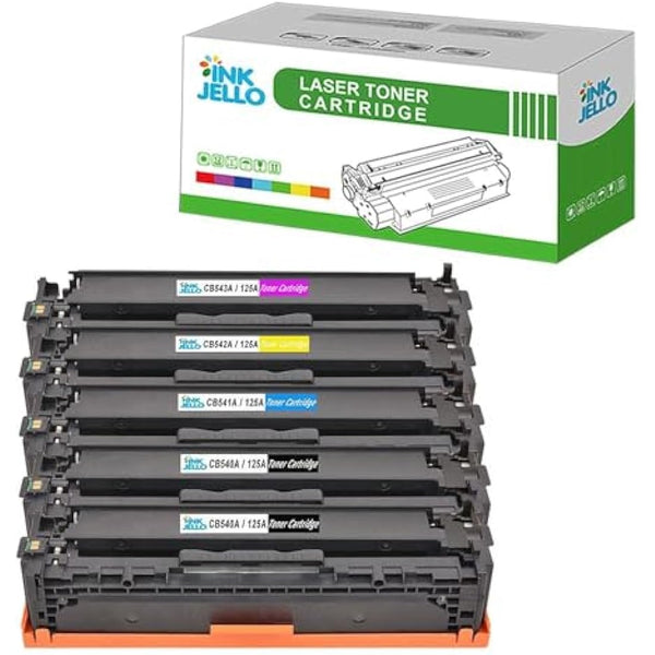 InkJello Compatible Toner Cartridge Replacement for HP Colour LaserJet CM1312 CM1312n CM1312nfi CP1215 CP1217 CP1510 CP1514n CP1515n CP1518ni (BK/C/Y/M, 5-Pack)