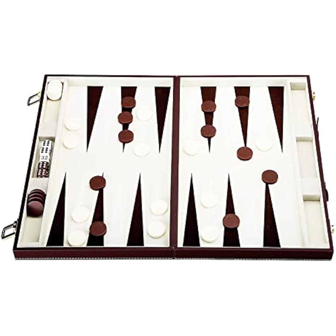 Jaques of London Backgammon Set | Classic Traditional Games | Folding Case 15" Backgammon Sets Luxury | Backgammon Sets for Adults | Since 1795