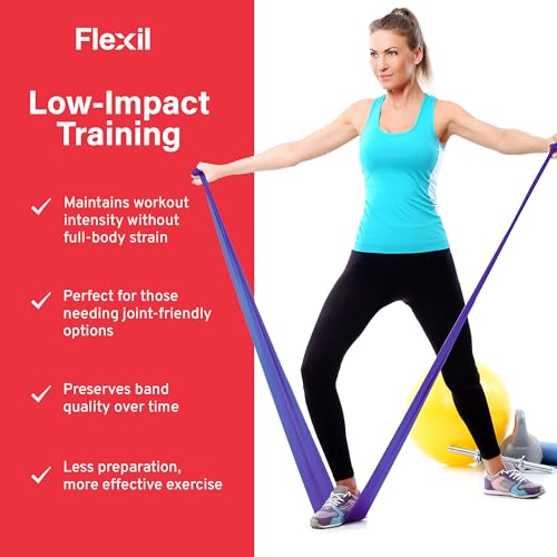 Flexil Resistance Band | 45.5M | Latex-Free | Yellow | Light | Home Gym Equipment | Strength Training and Physical Therapy - Tension Level Light