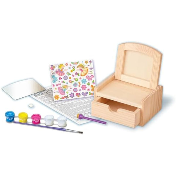 4M Paint Your Own Fairy Mirror Chest, Pink and Purple