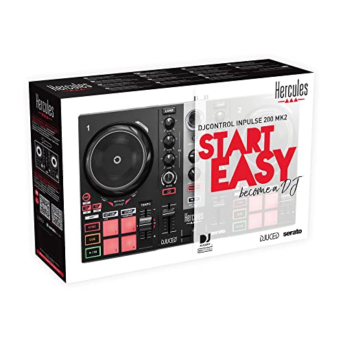 Hercules DJControl Inpulse 500 2-Deck USB DJ Controller for Serato DJ and DJUCED