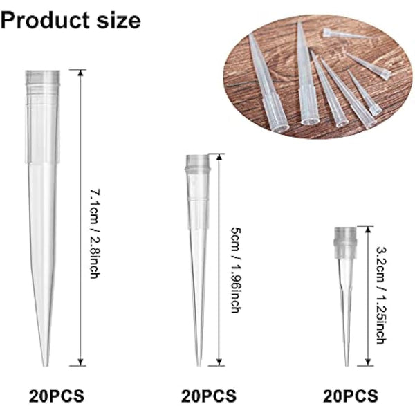 60 Pcs Plastic Flower Tubes - 3 Sizes (S, M, L) Flower Arranging Spikes for Cake Decorating