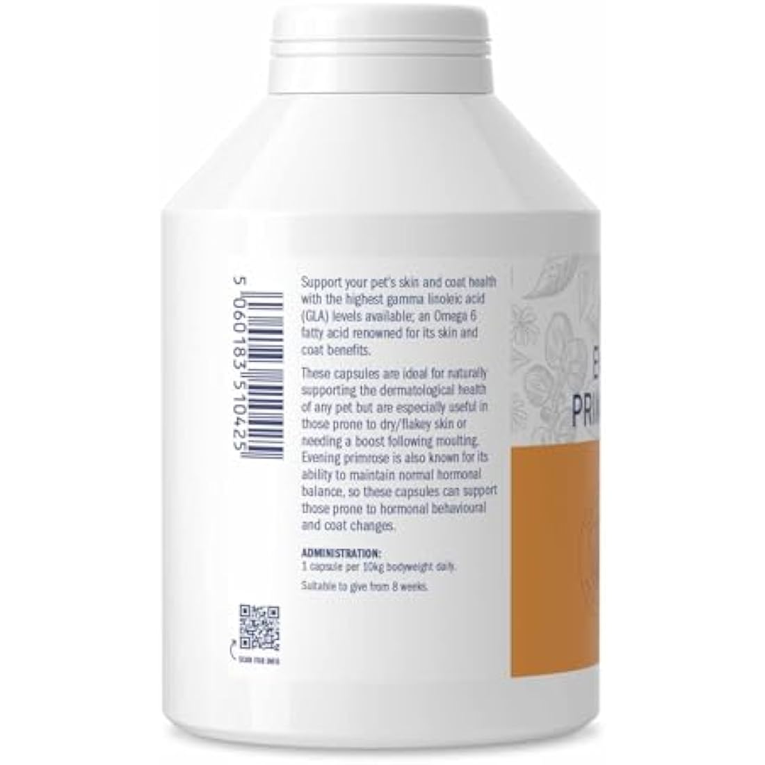 Dorwest Herbs Evening Primrose Oil Capsules for Dogs and Cats 500 Capsules