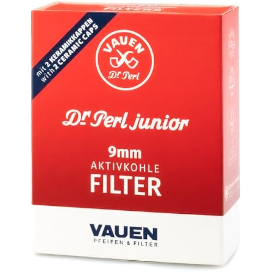 40 x 9mm Charcoal Pipe Filters Vauen dr. Perl Junior