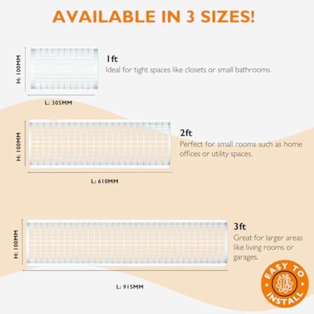 Hylite Ecoheater 1ft Tube Heater Guard White