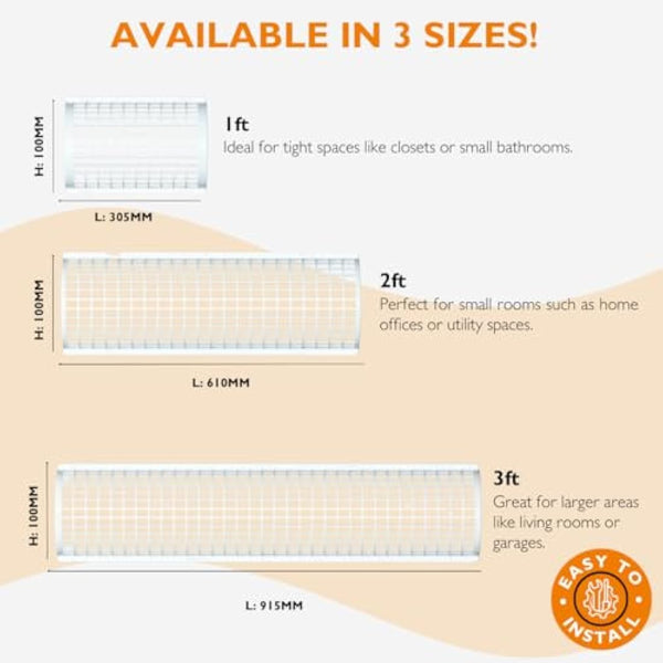 Hylite Ecoheater 1ft Tube Heater Guard White