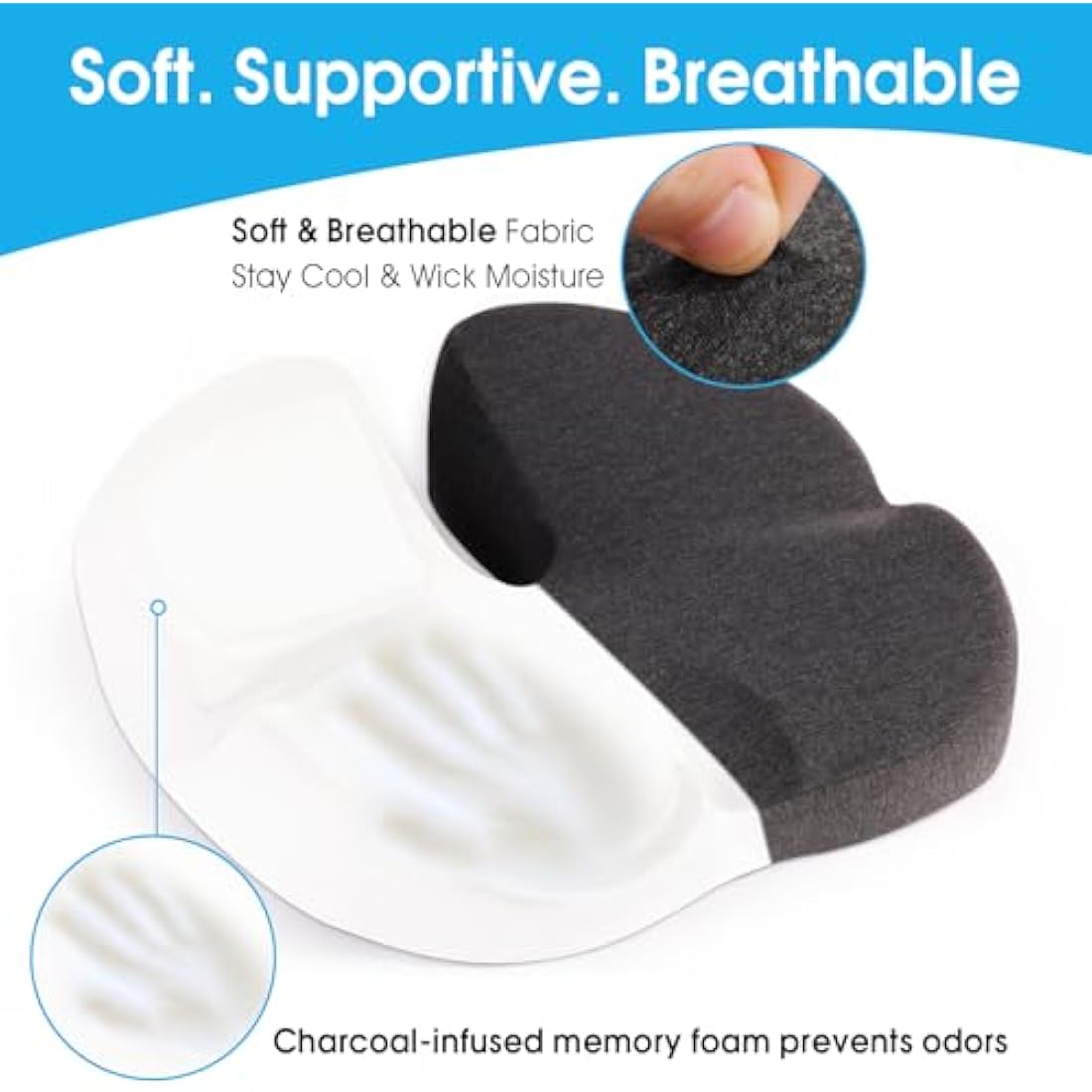 Firhuza Seat Cushion Office Chair Cushions Memory Foam Pressure Relief Cushion for Hip, Tailbone, Coccyx, Sciatica,Ergonomic Seat Cushion Pad for Desk Chair, Wheelchair, Car Seat for Long Sitting