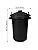 80L Black Extra Large Heavy Duty Storage Dustbin with Lockable Lid – Waste Disposal Bin, Durable Plastic Kitchen & Office Rubbish Bin – Ideal for Home, Commercial & Animal Feed, Outdoor Use. (1)