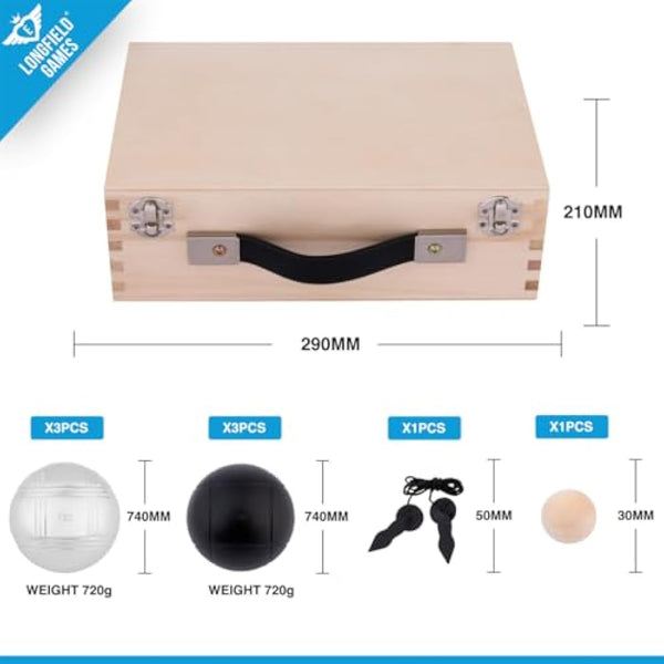 Engelhart Weiblespiele 010208 Set in Wooden Box, Pack of 6, Black/Silver