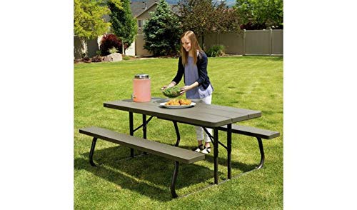 LIFETIME 60112 6 ft (1.83 m) Picnic Table (brown)