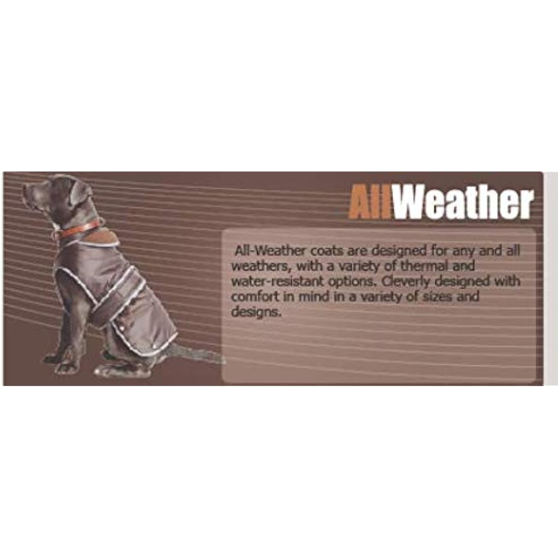 Ancol Muddy Paws All Weather Stormguard Coat . Chocolate.Size Medium ( length 40cm, girth 40-64 cm)