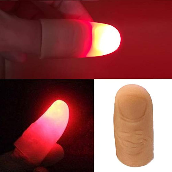 JTMM LED Finger Thumbs Light (3Packs/6 PCS) Magic Prop Party Bar Show Perform Lamp RED
