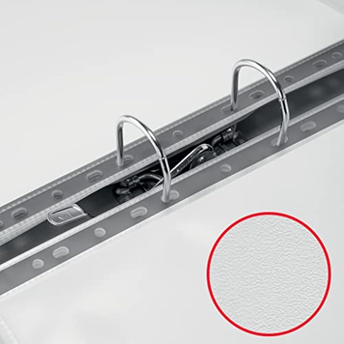 Esselte A4 Punched Pockets, 500 x Poly Pockets, 43 Micron Thickness, Embossed A4 Pockets With Punched Reinforced Green Spine, Ideal For Lever Arch Files & Ring Binders (Pack of 500), 628617