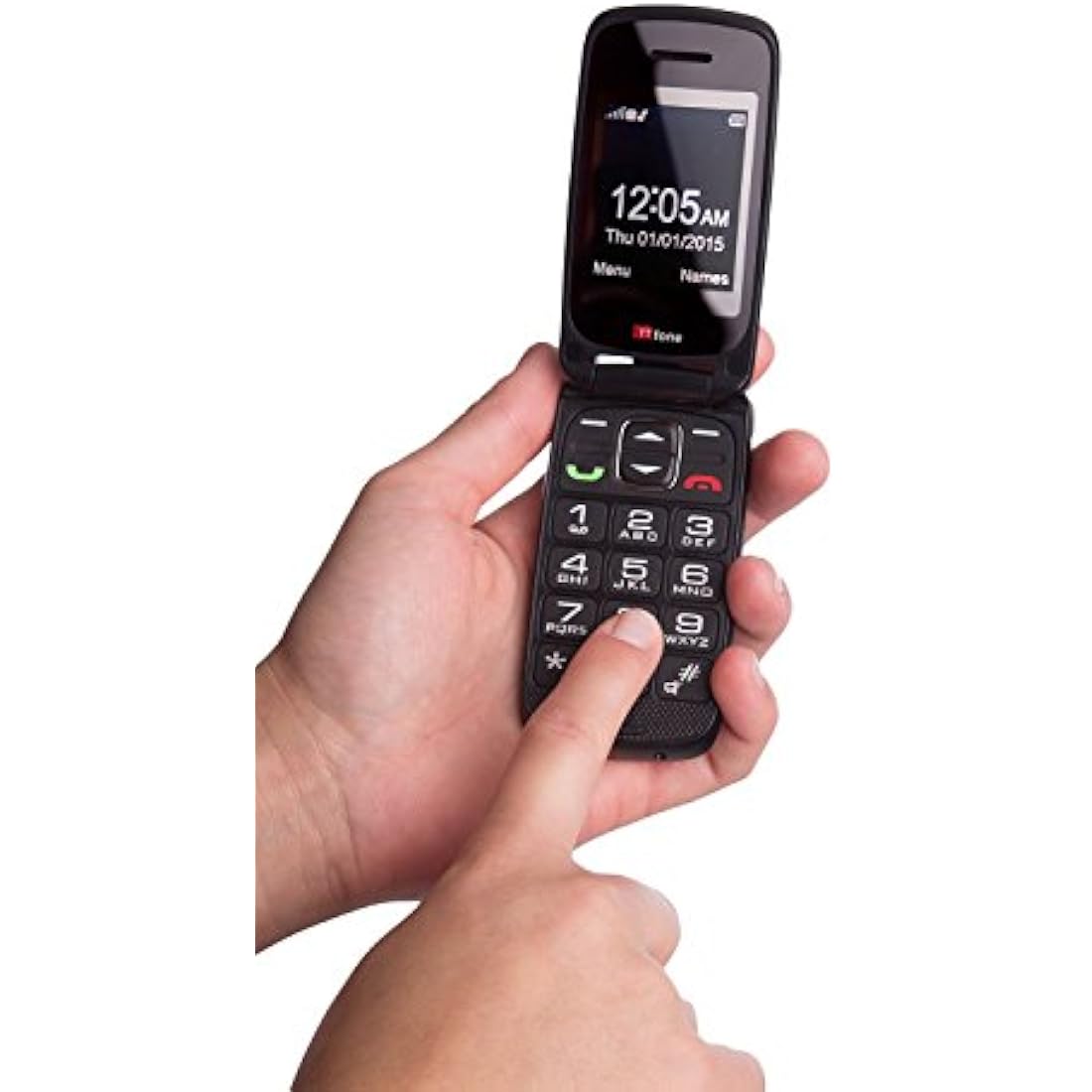 TTfone Star Big Button Simple Easy to Use Clamshell Flip SIM-Free Mobile Phone - Grey,TT300G