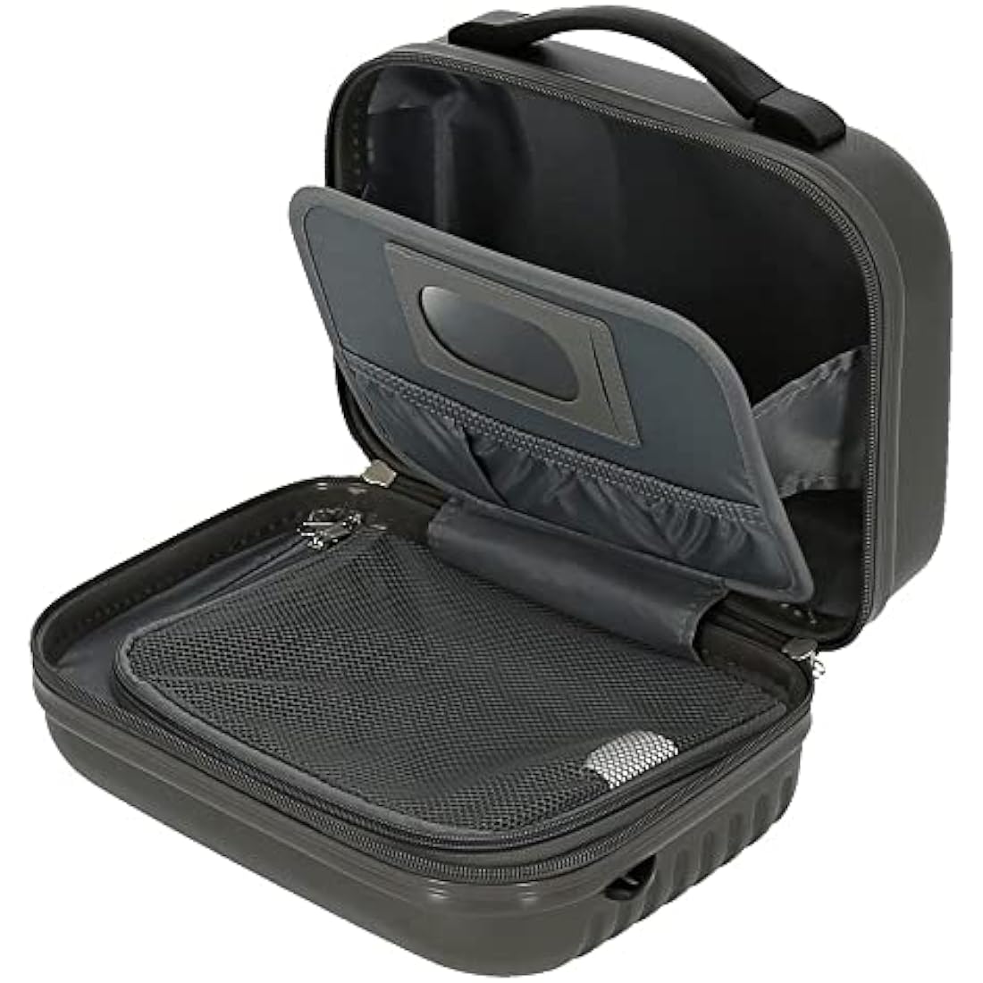 Roll Road India Adaptable Beauty Case Grey 29x21x15 cms ABS