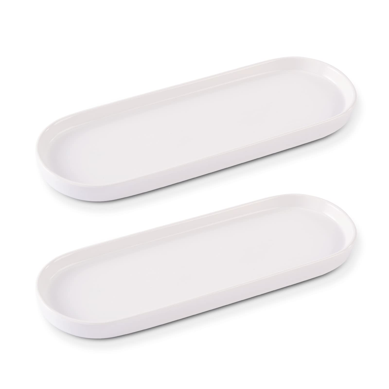 Ceramic Sink Tray, Bathroom Counter Tray, Bathtub Tray, Cosmetics Dish, Candle Tray, Perfume Shampoo Liquid Soap Tray Simple Style Design Suit for