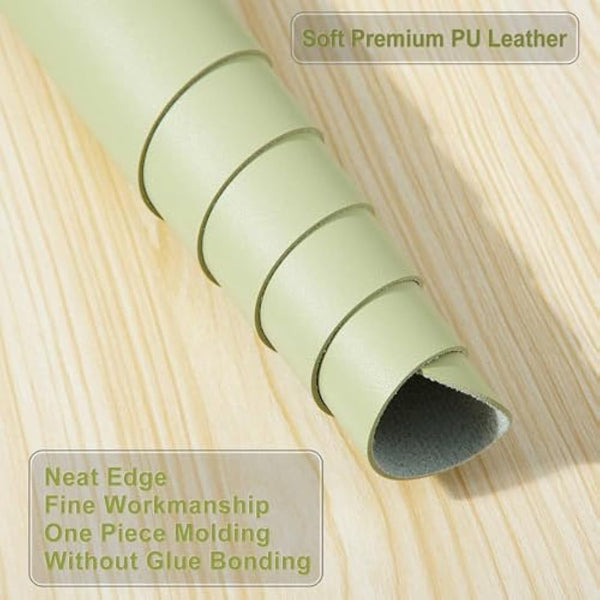 Desk Pad Large, DOBAOJIA Desk Mat, Laptop Mat, Writing Pad, Desk Blotter, Extended Mouse Mat, Large Mouse Pad for Office/Home, PU Leather Waterproof +Suede Non-Slip 27.5" X 13.8" (Light Green)