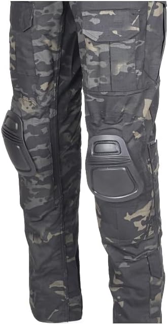 H Welt EU Mens Military Pants with Knee Pads for Strategy Game Airsoft Paintball Shooting Combat