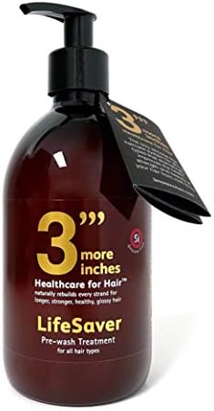 3"' More Inches Lifesaver Prewash Treatment 500ml - Hair Repair Pre-Shampoo - Broken Bond Restore Treatment - Sulphate & Silicone Free, No Added Fragrance - Hair Care by Michael Van Clarke