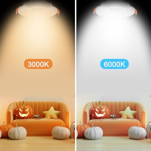 LED Spot Lights 24mm Ultra Slim, 5W 460lm LED Downlights Ceiling, Cool White 6000K LED Recessed Ceiling Lights, Rotatable IP20 Waterproof Bathroom Spotlights, 20 Pack