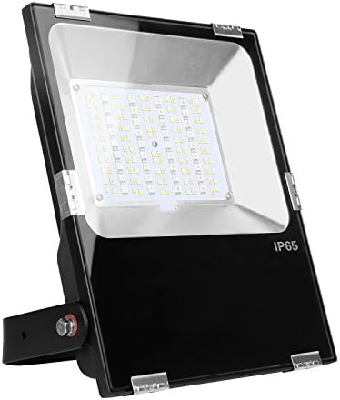 lighteu®, Milight Miboxer RGBCCT 50W Garden Light Multi-Color Change and Color Temperature Adjustable WiFi LED Garden Lawn Light IP65 Waterproof Flood Light, futt02