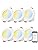iLC Smart LED Recessed Downlights Ceiling Lights, Work with Alexa (Echo Devices Required), Diameter 95-110 mm Hole Size 4 Inch CCT Turnable 2700K-6000K, IP44, APP Controlled for Bathroom (6 Pack)