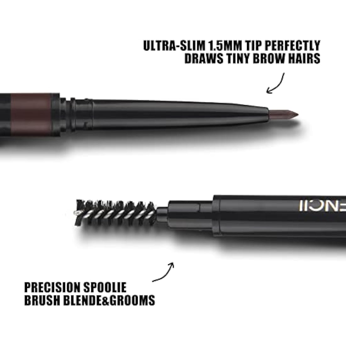 Eyebrow Pencil Natural Look, Black, Easy To Use, Long-Lasting, Waterproof, Precise Application, Vegan & Cruelty-Free 0.08g (105#Black)
