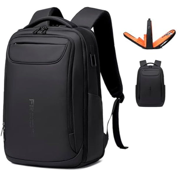 FENRUIEN Business Laptop Backpack for 15.6 Inch 1800D Business Backpack Men with Charging Port Computer Bag Durable Anti-Theft High-Tech Daypack Water-Resistant Casual Daypack