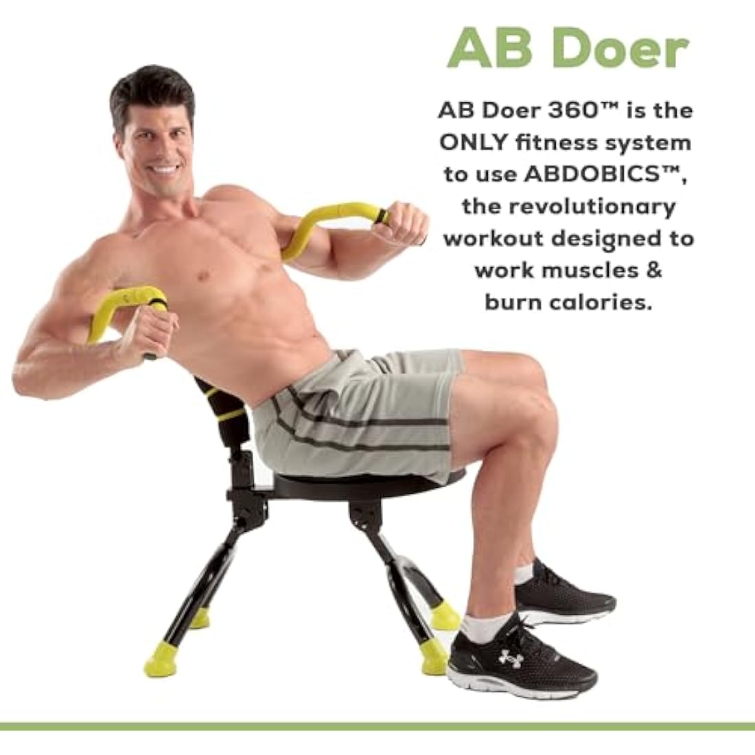AB Doer 360 Abs Workout Equipment - Core Exercise Machine for Fat Burning, Strength Building, and Ab Toning - Home Fitness Equipment