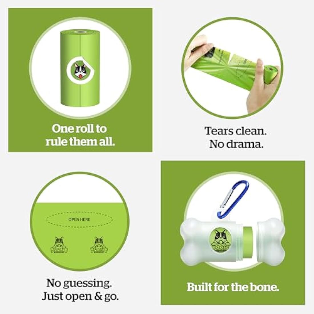 Pogi's Compostable Dog Poo Bags – Leak-Proof, Extra-Large, Made with Plants – 32 Rolls (480 Bags)