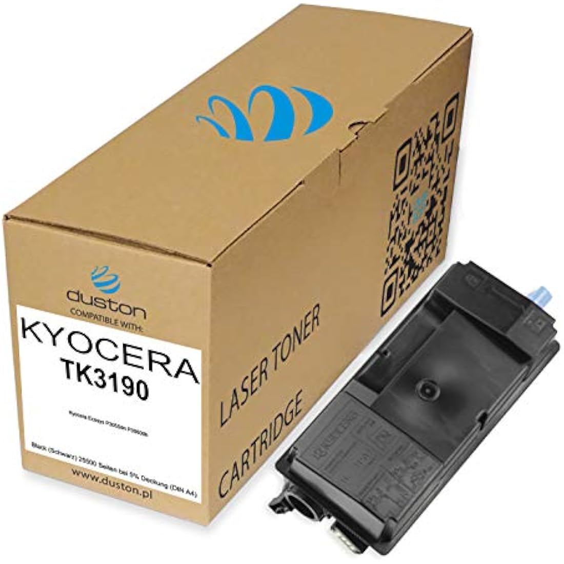 duston TK3190, TK-3190 Black Toner Compatible with Kyocera Ecosys P3055dn P3060dn