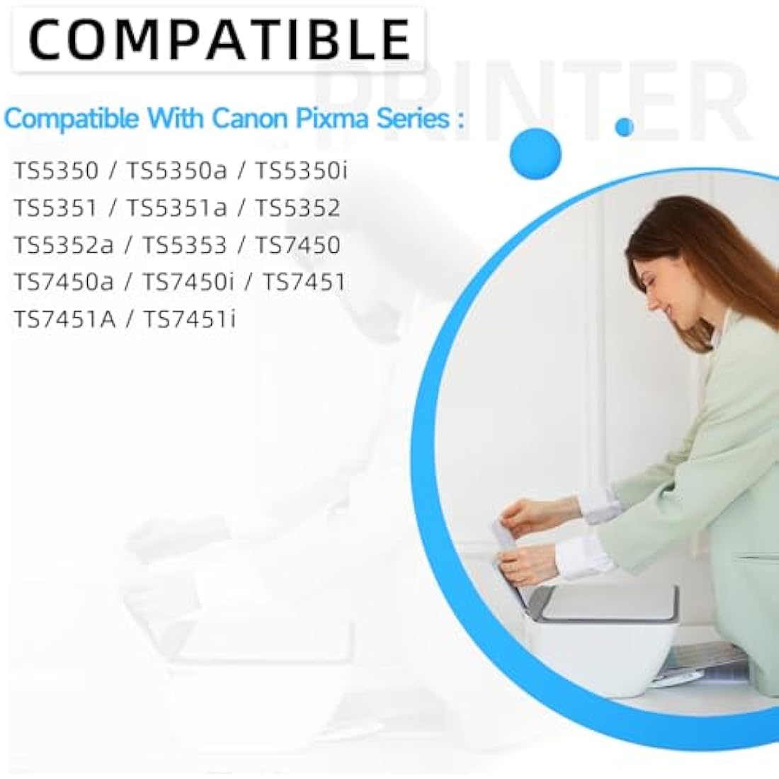 560 561 Ink Cartridges, PG 560 XL Black and CL 561 XL Colour Replacement for Canon 560 561 ink cartridges for TS7450 TS7451 TS5350 TS5351 TS5352 TS5353(1 Black, 1 Colour)