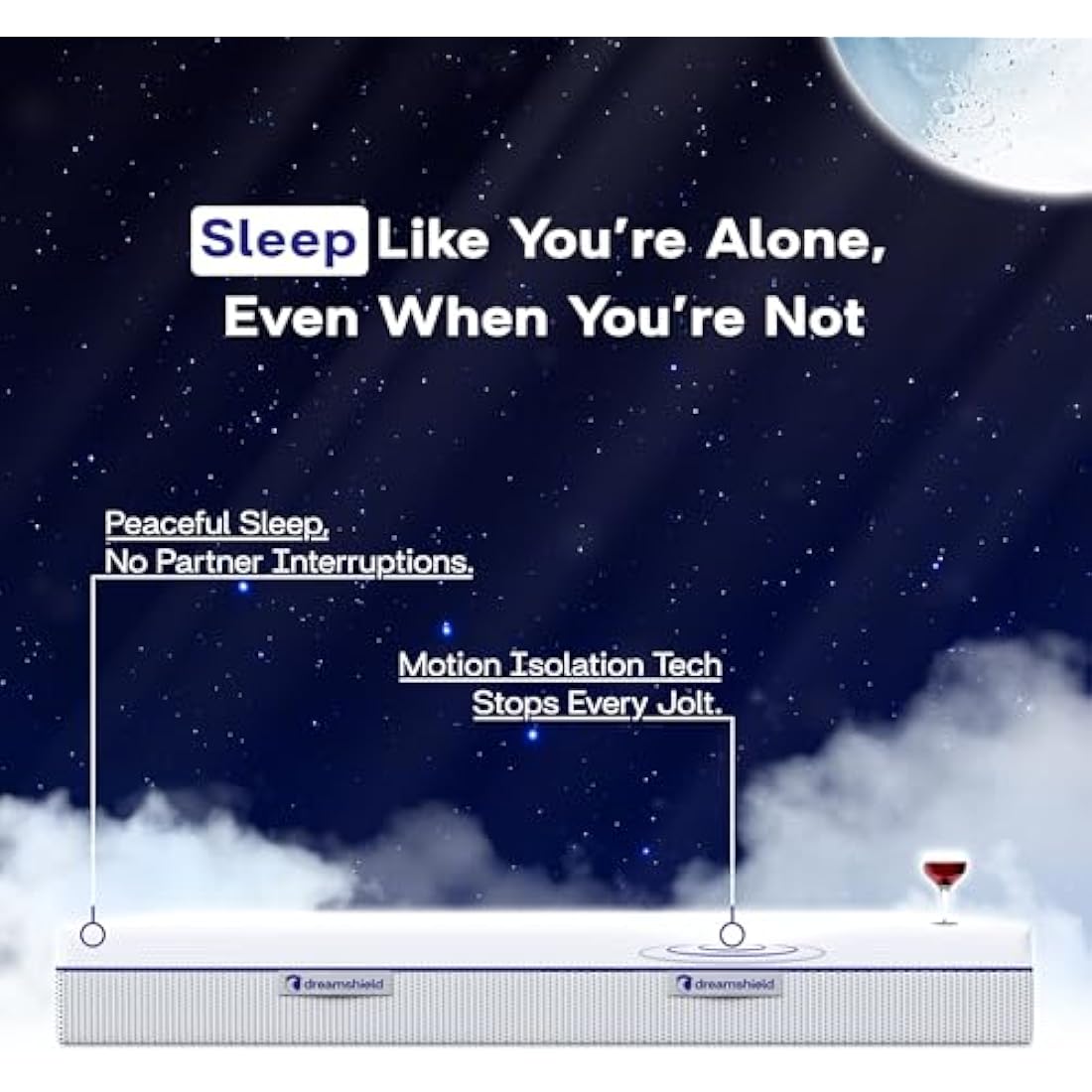 DREAM SHIELD Mattress - Comfort Foam Orthopedic Mattress with Motion Isolation Technology, Temperature-Regulating Cover, Medium Firm Support for Back Pain Relief (Super King)