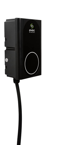 evec VEC01 | EV charger | Electric Vehicle Charger | Type 1, Type 2 | 7.4kW | Untethered | Single Phase | Wall Mount | EV Home Charger| Level 2 Charger | Black, 30x19x12.6cm