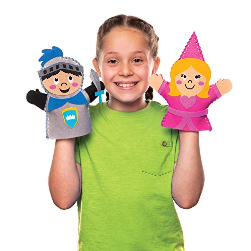 Baker Ross AW692 Fairy Tale Hand Puppet Sewing Kits (Pack of 4)