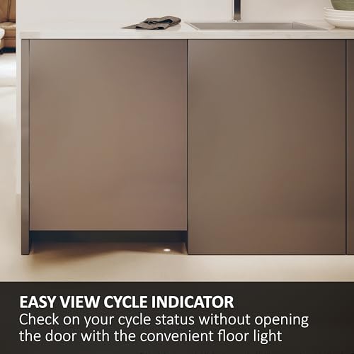 Haier XI1C3TB2FB-80 I-Pro Shine Series 4 Integrated Dishwasher, 11 place Setting, Black Bezel, C Rated